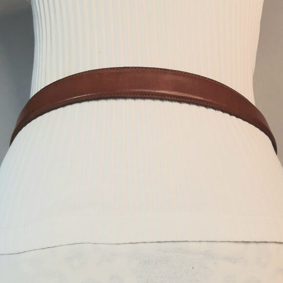 Chaps Italian Leather Mens Belt XXL Waist Saddle Brown - Picture 4 of 13